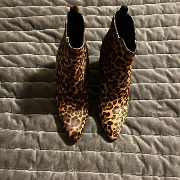 Marc Fisher Alva Calf Hair Brown Heeled Bootie 7.5 - Picture 10 of 11